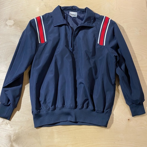 Honig’s Whistle Stop Men's Navy Pullover with Red Stripes XL (DV) - Picture 1 of 14